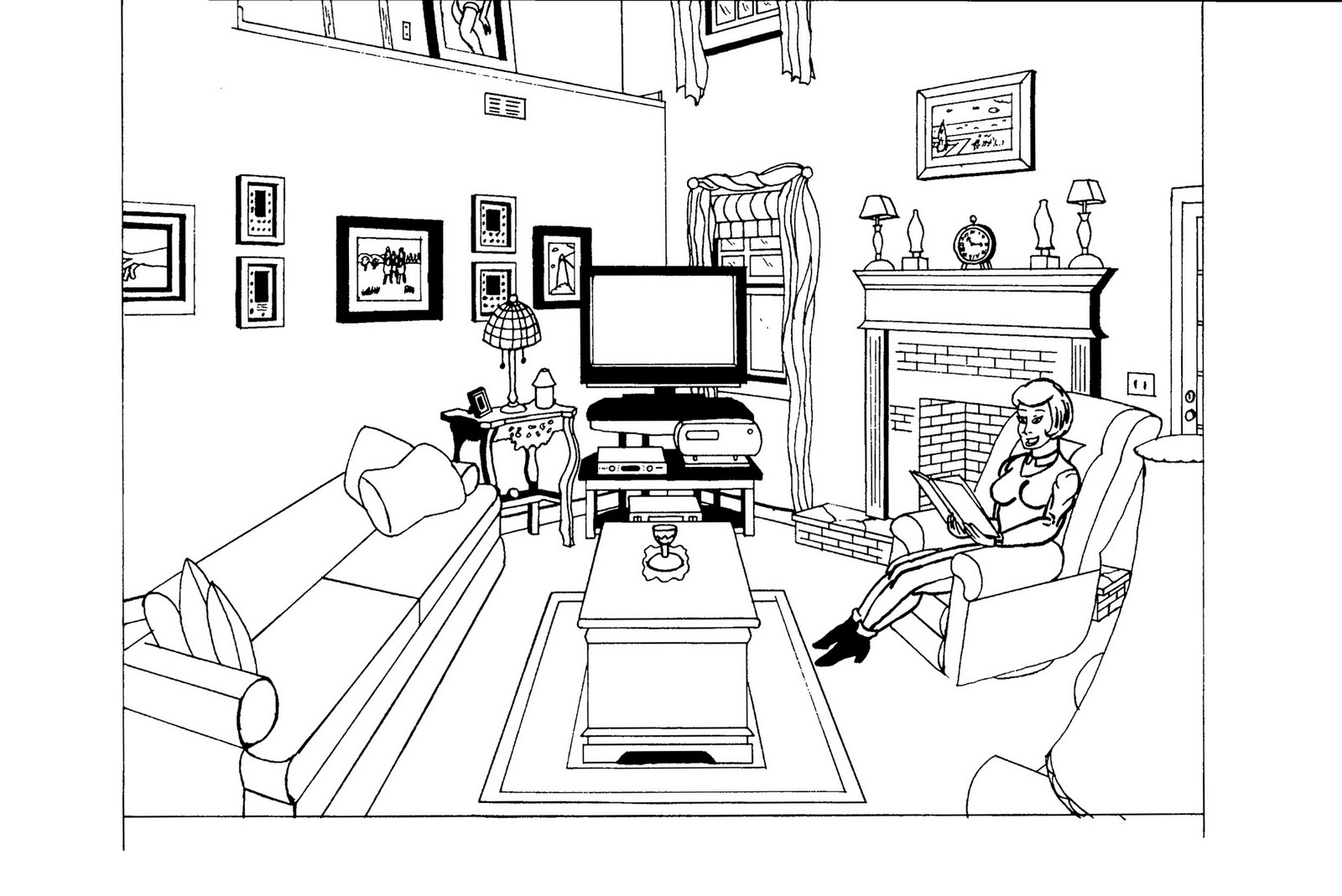 Dining room coloring pages download and print for free