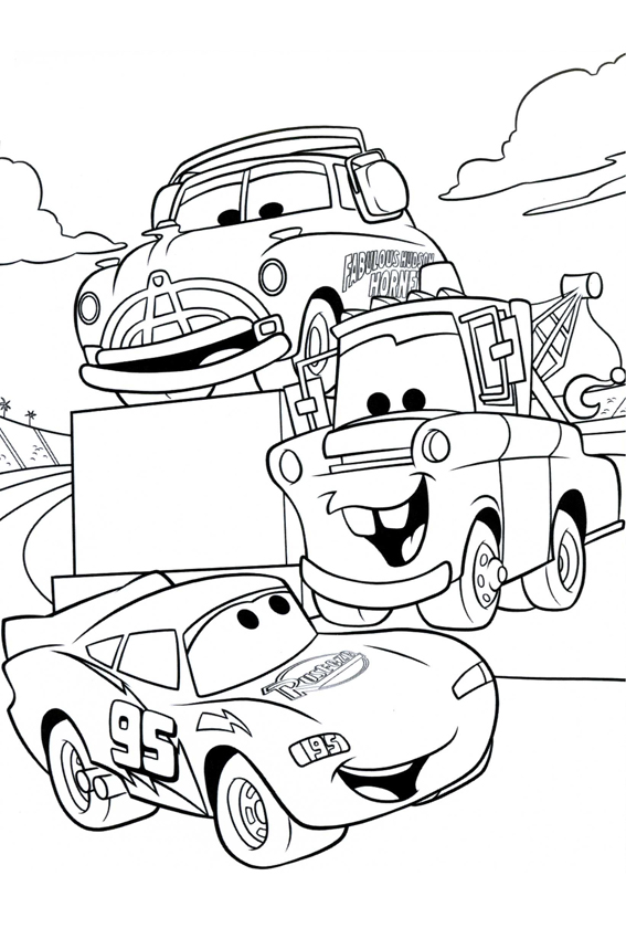 coloring cars mater
