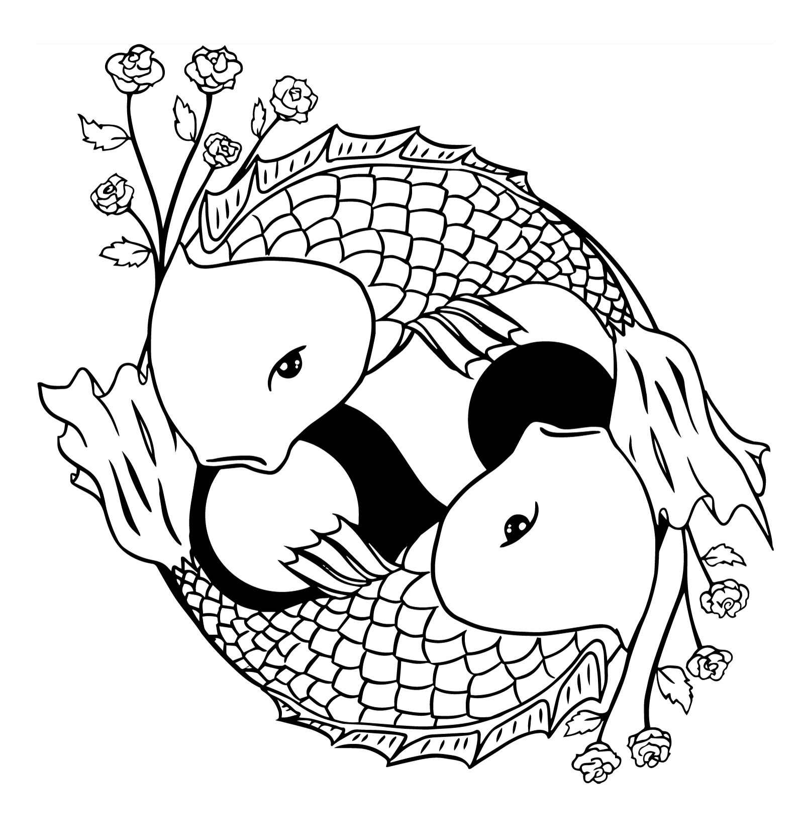 japanese koi coloring pages - photo #26