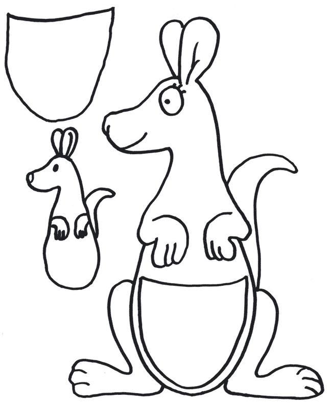 Kangaroo coloring pages to download and print for free