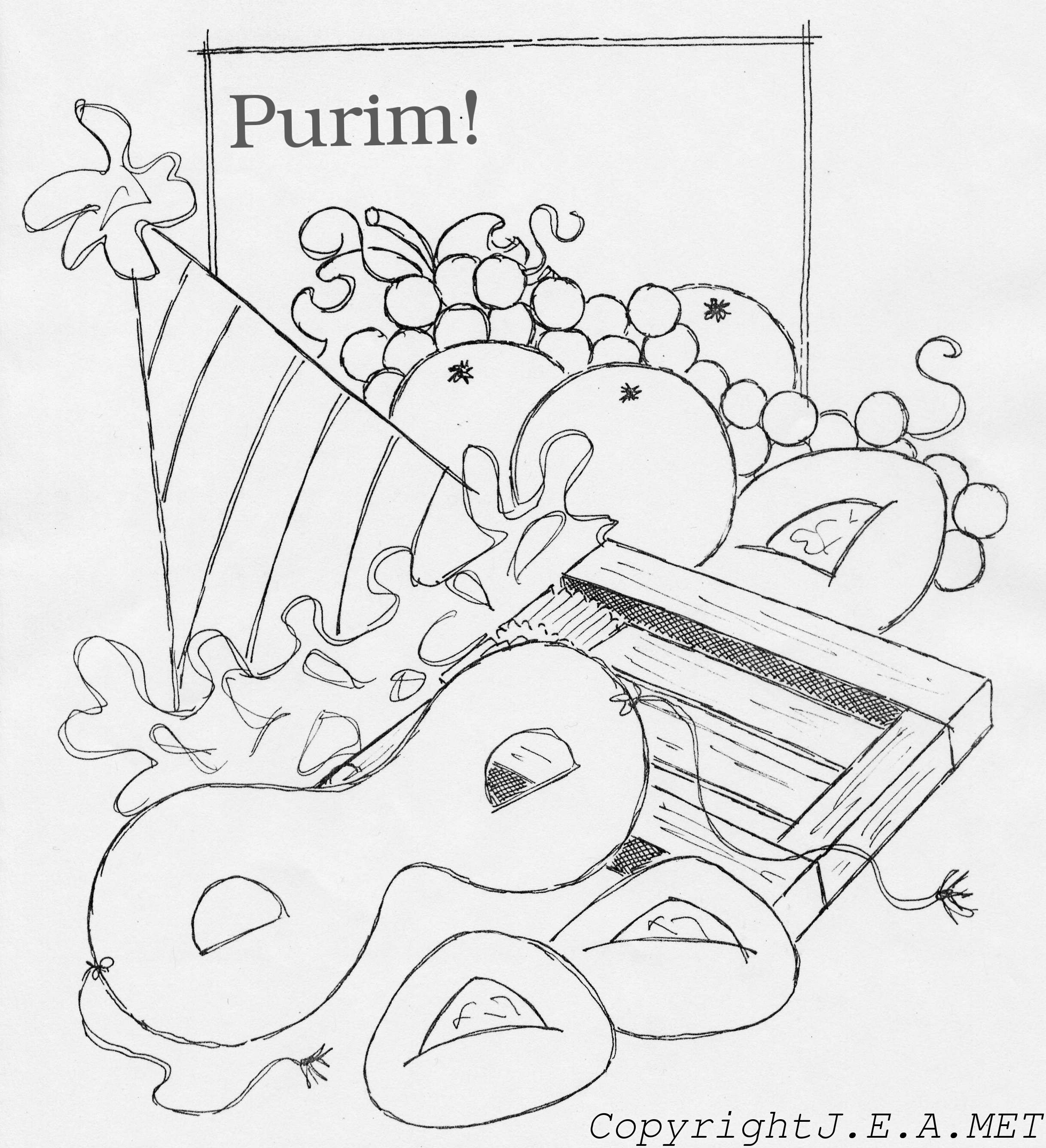 Purim coloring pages to download and print for free
