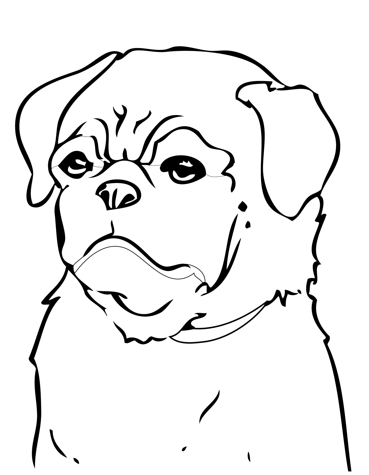 Pug coloring pages to download and print for free