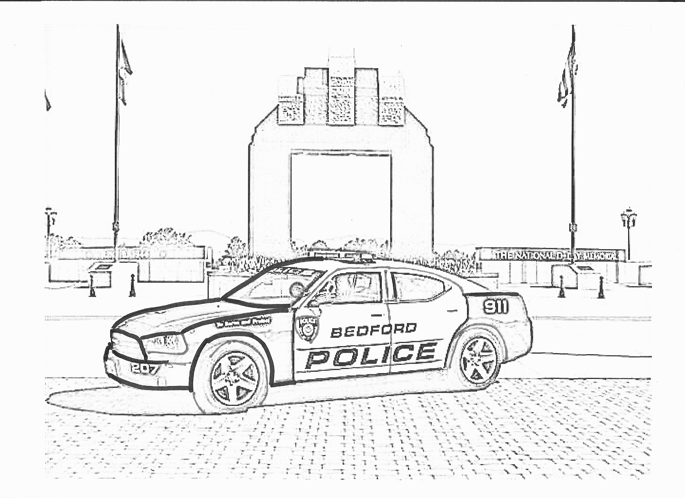 Police Car Colouring Sheets : Hot Rod Coloring Pages To Download And