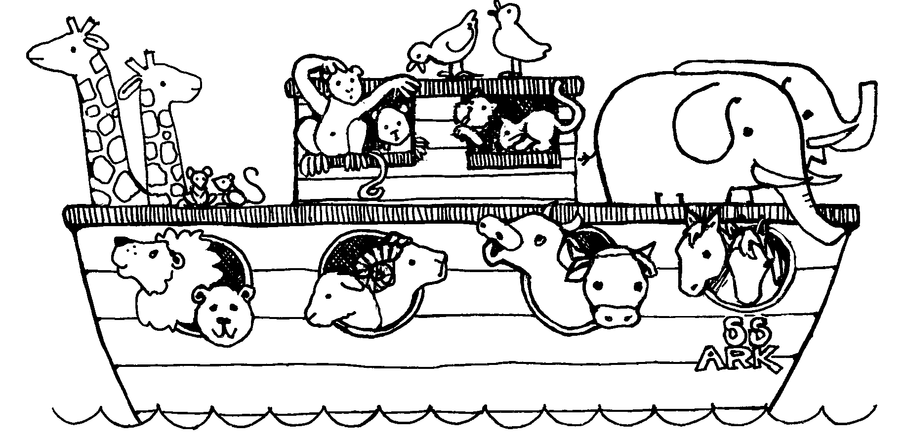 Noah ark coloring pages to download and print for free