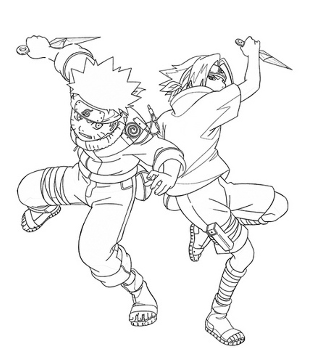 Naruto coloring pages to download and print for free