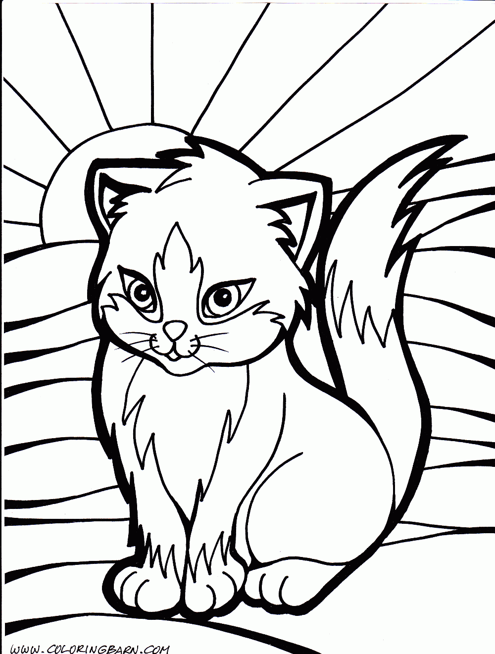 Cute kitten coloring pages to download and print for free