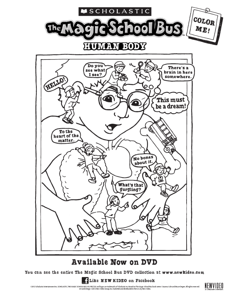 Magic school bus coloring pages to download and print for free