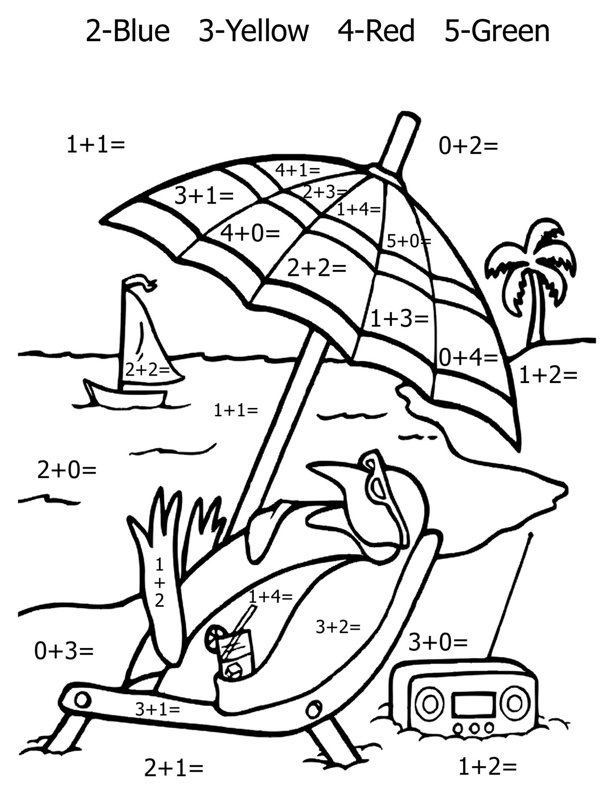 Math Coloring Pages Kindergarten Printable