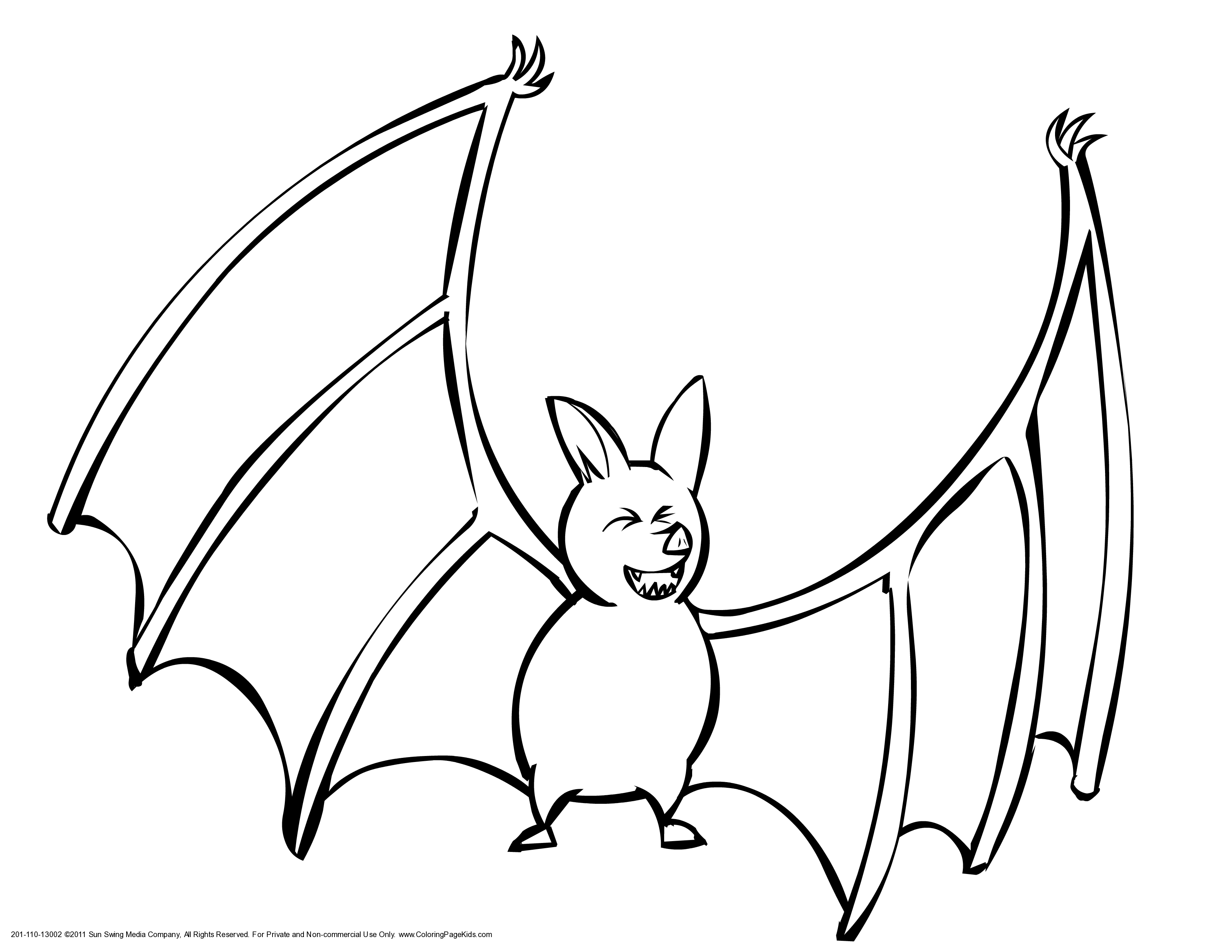 Bat coloring pages to download and print for free