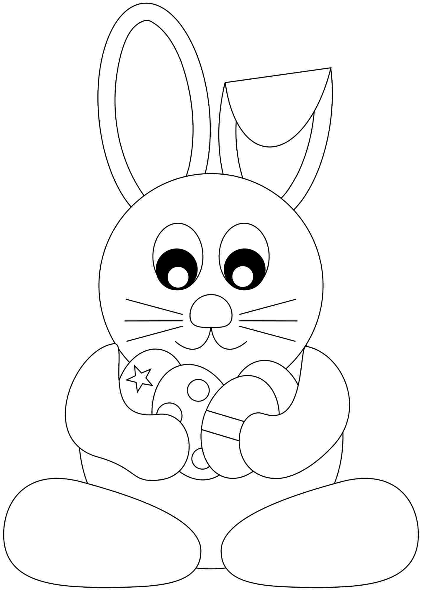 Easter bunny coloring pages to print to download and print