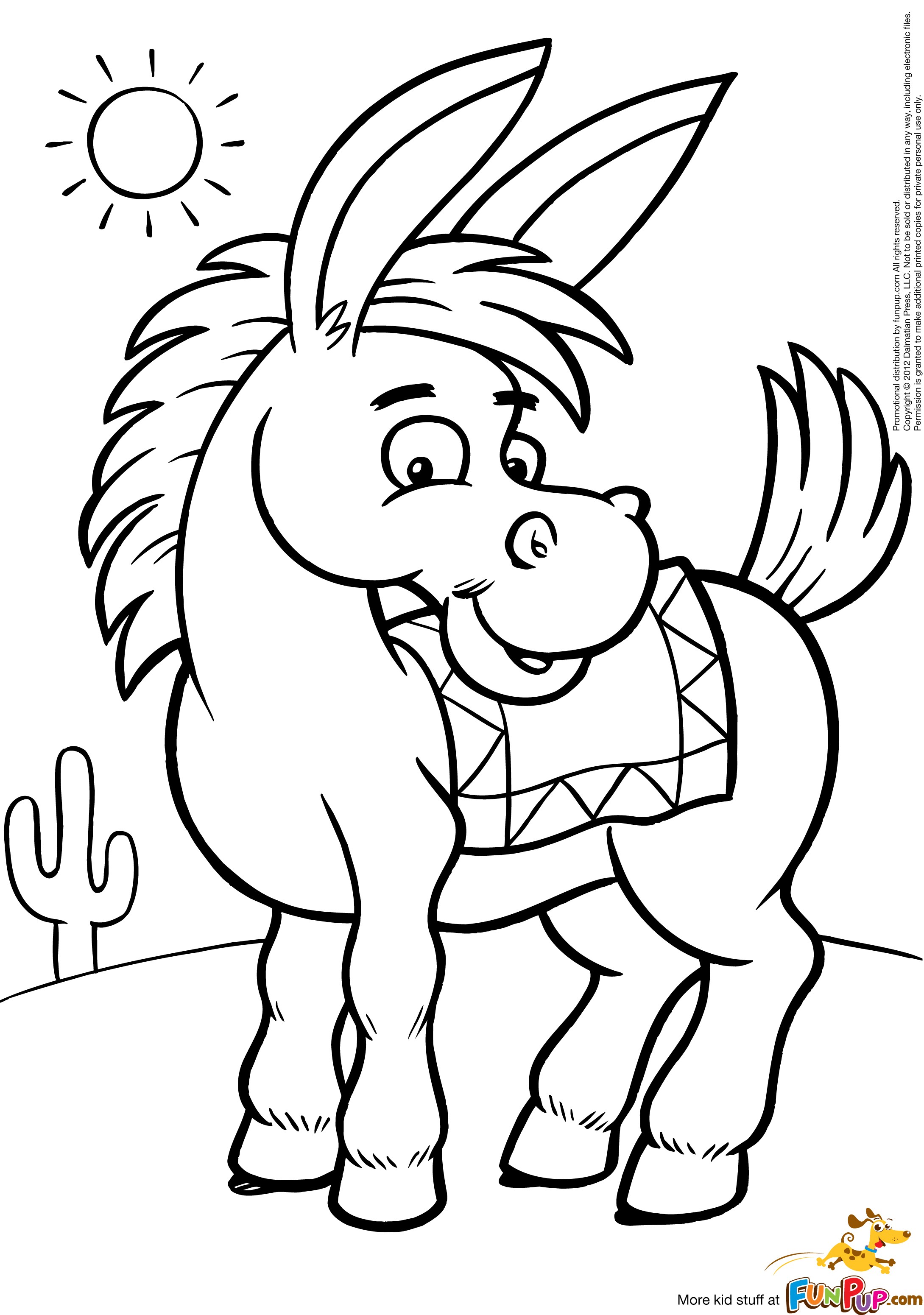 Donkey coloring pages to download and print for free