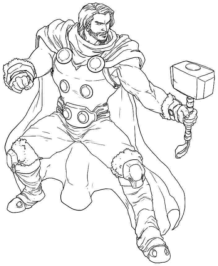 Thor coloring pages to download and print for free