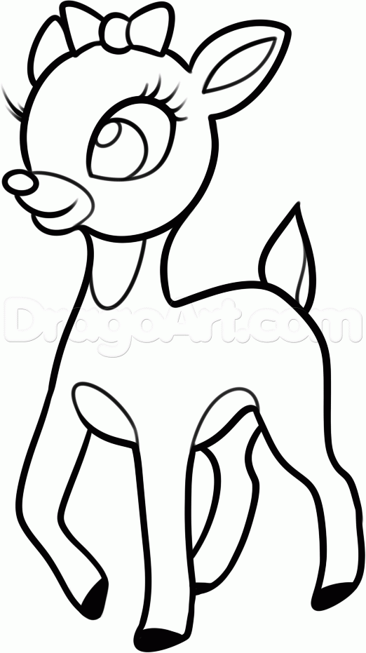Baby reindeer coloring pages download and print for free