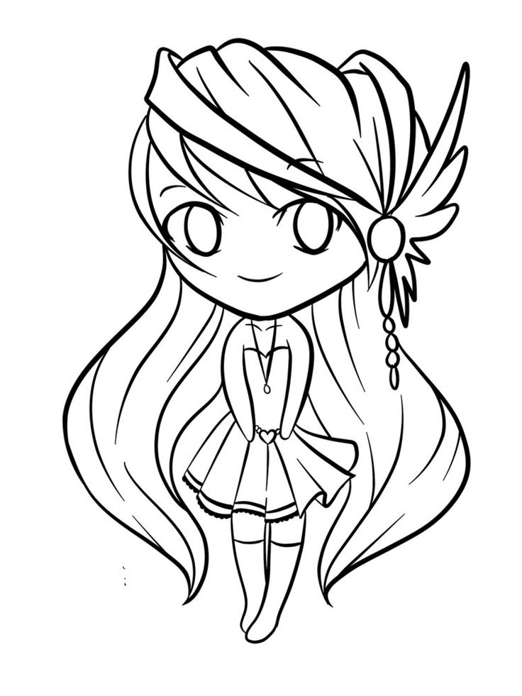 Chibi coloring pages to download and print for free
