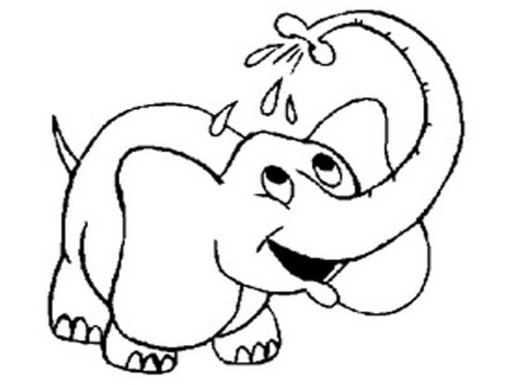 Baby elephant coloring pages to download and print for free