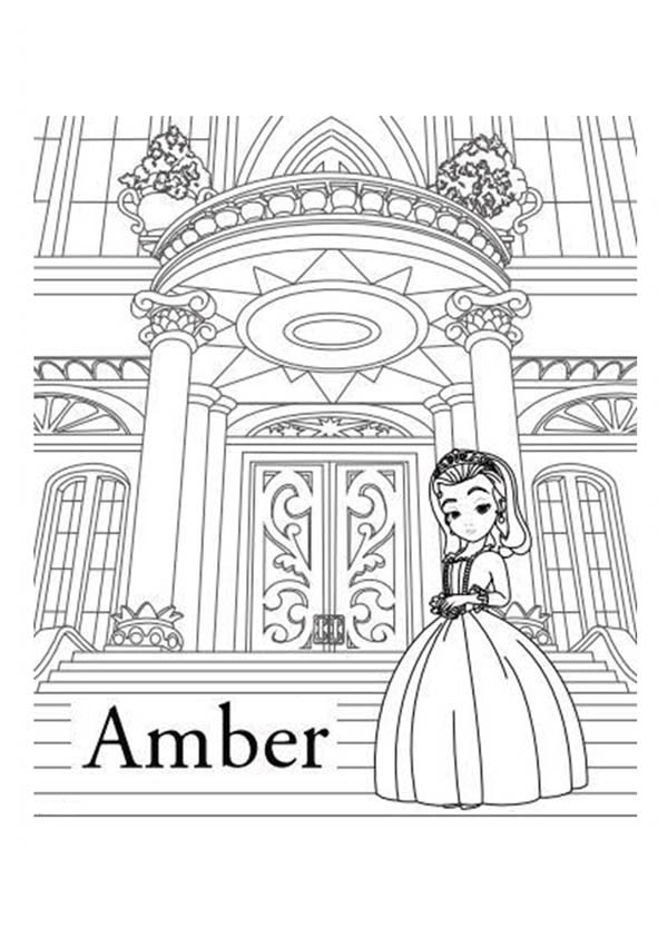 Princess amber coloring pages download and print for free