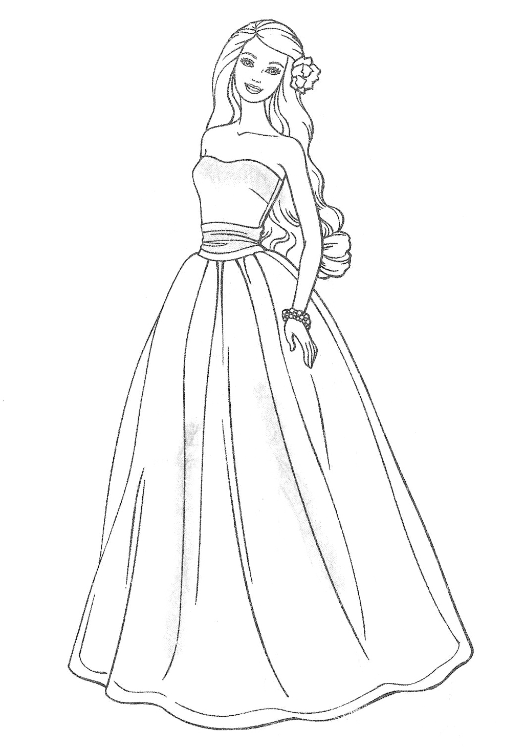 Dress Coloring Page 1