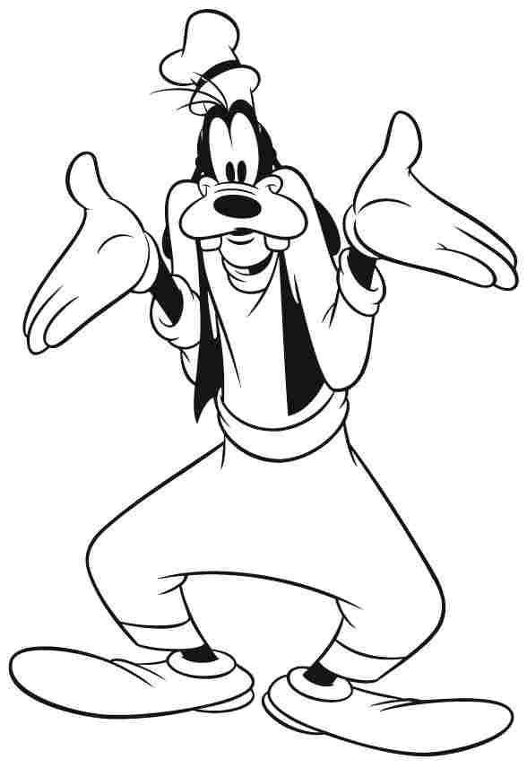 Goofy cartoon coloring pages download and print for free