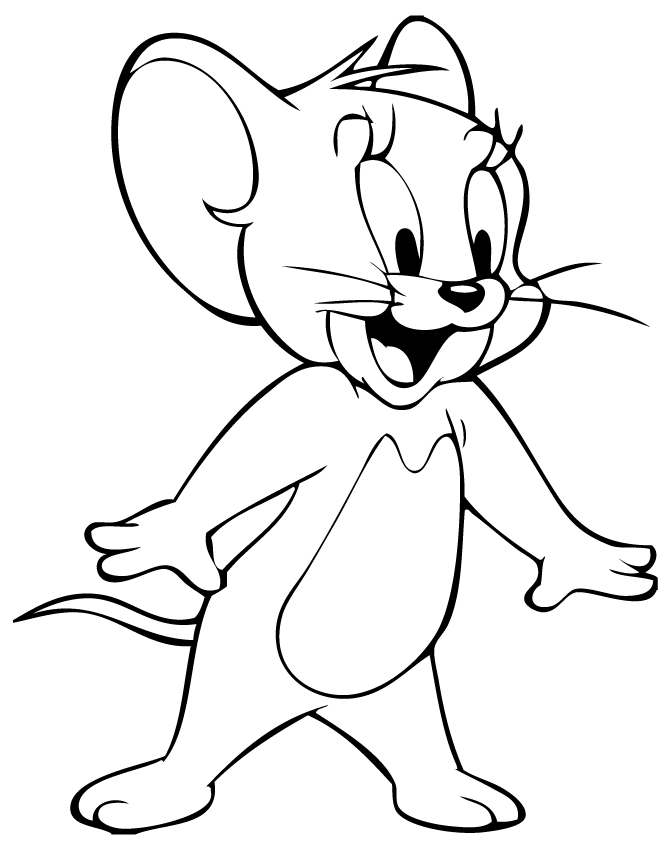 Mouse coloring pages to download and print for free