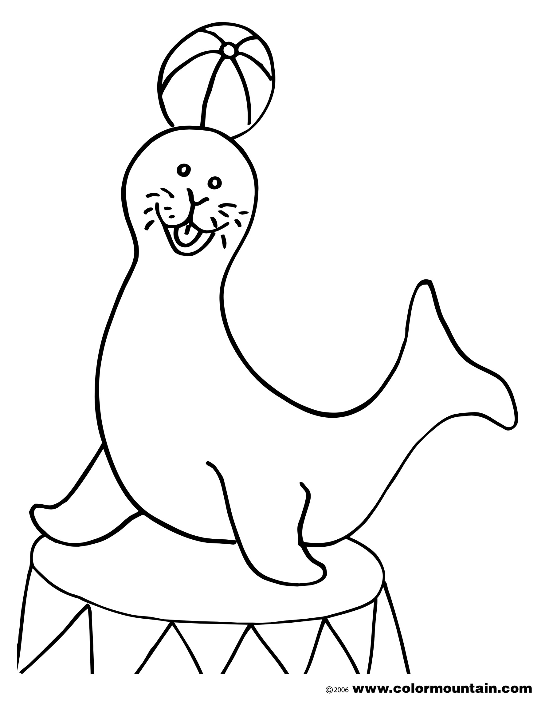 Seal coloring pages download and print for free