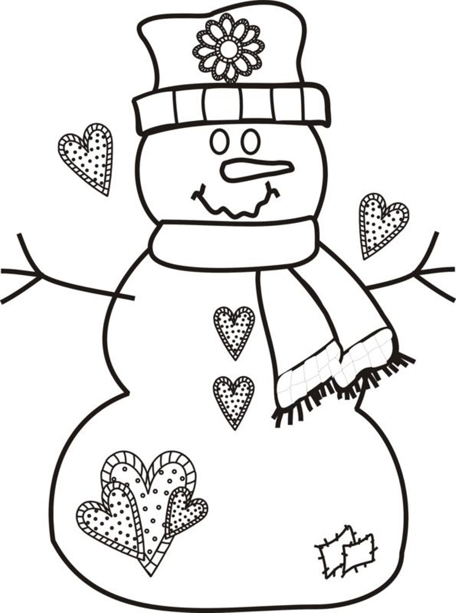 Snowman coloring pages to download and print for free