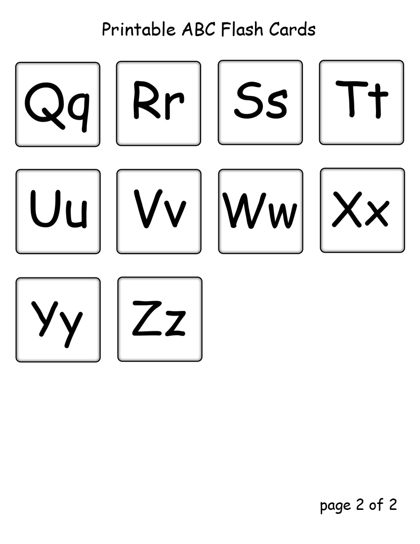 Printable Lowercase Alphabet Letter Cards