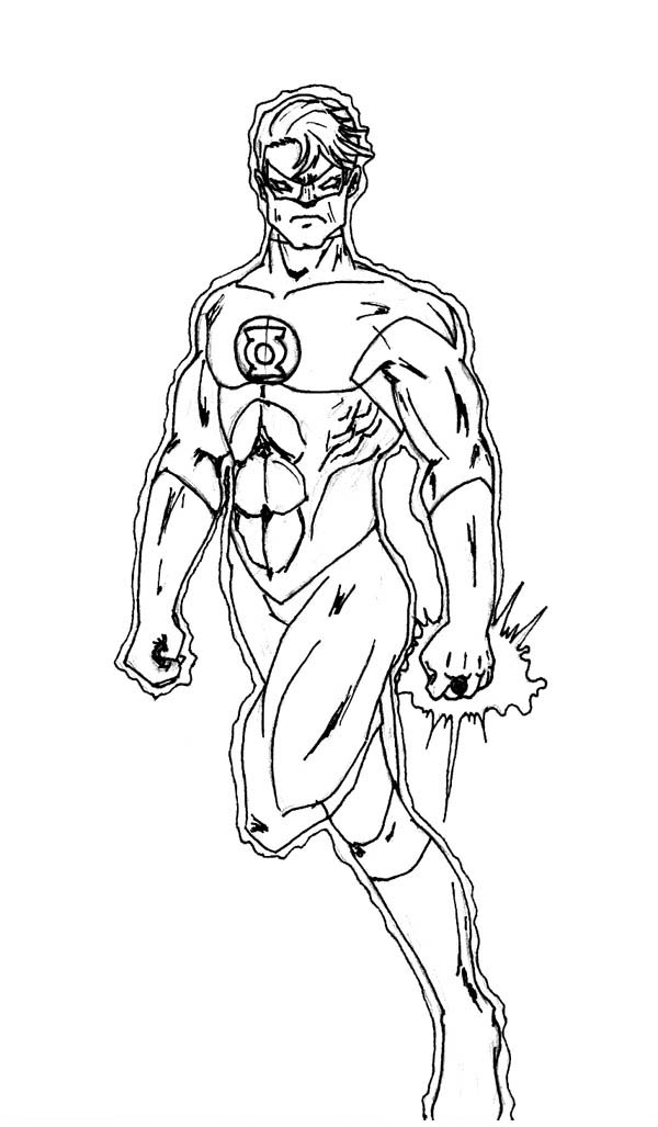 Green lantern coloring pages to download and print for free