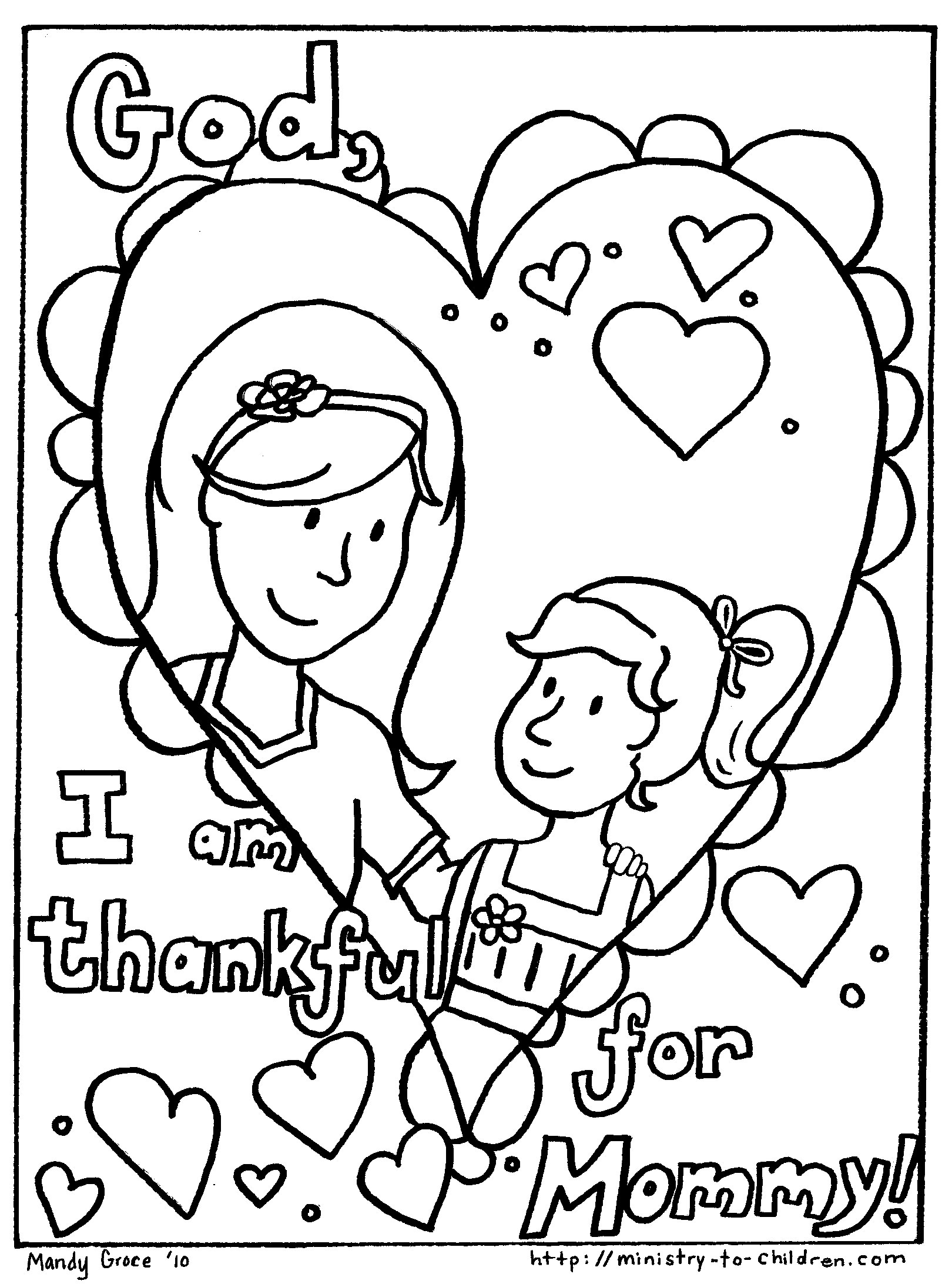 Mother&rsquo;s Day coloring sheet 4