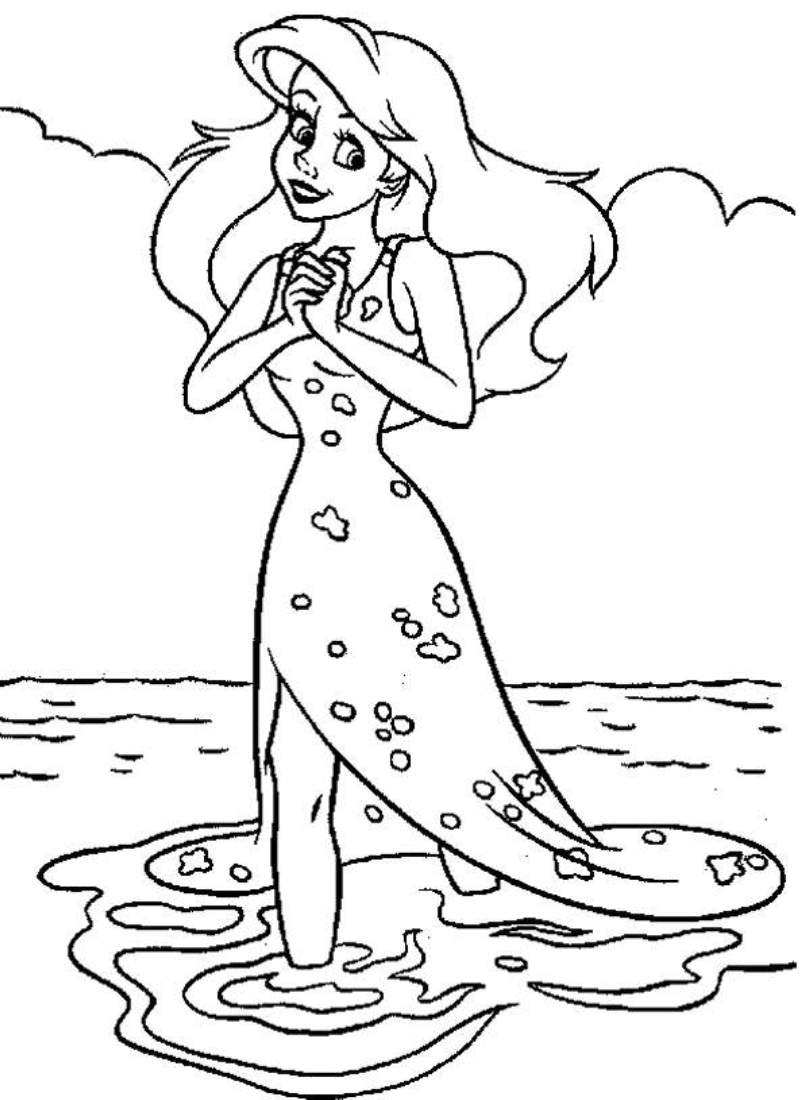 Little mermaid coloring pages to download and print for free