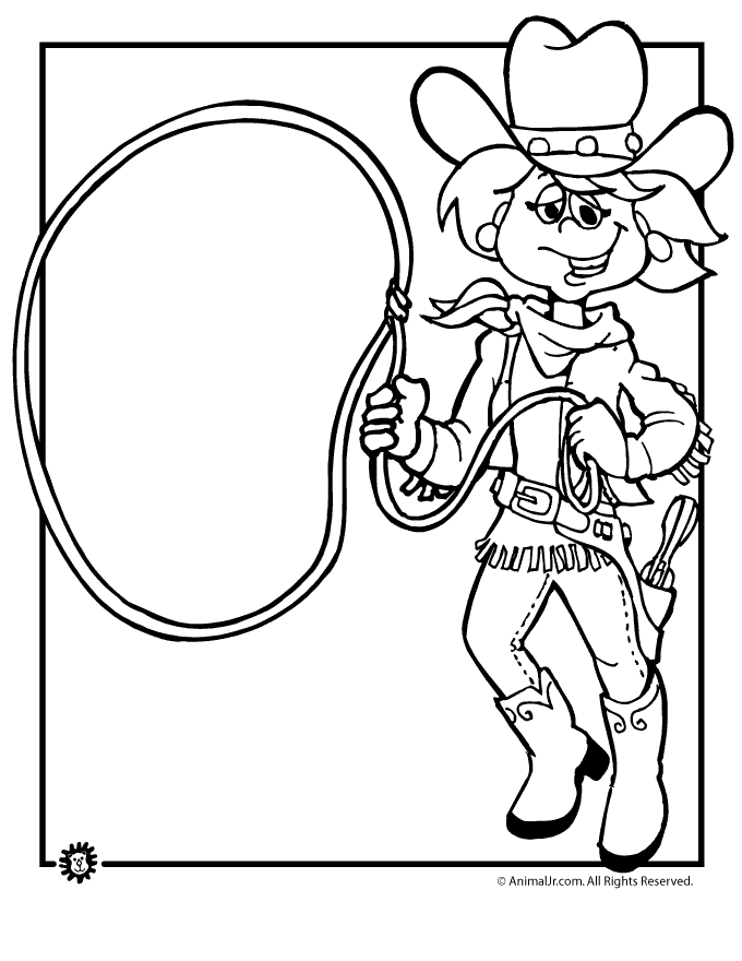 Cowgirl coloring pages to download and print for free