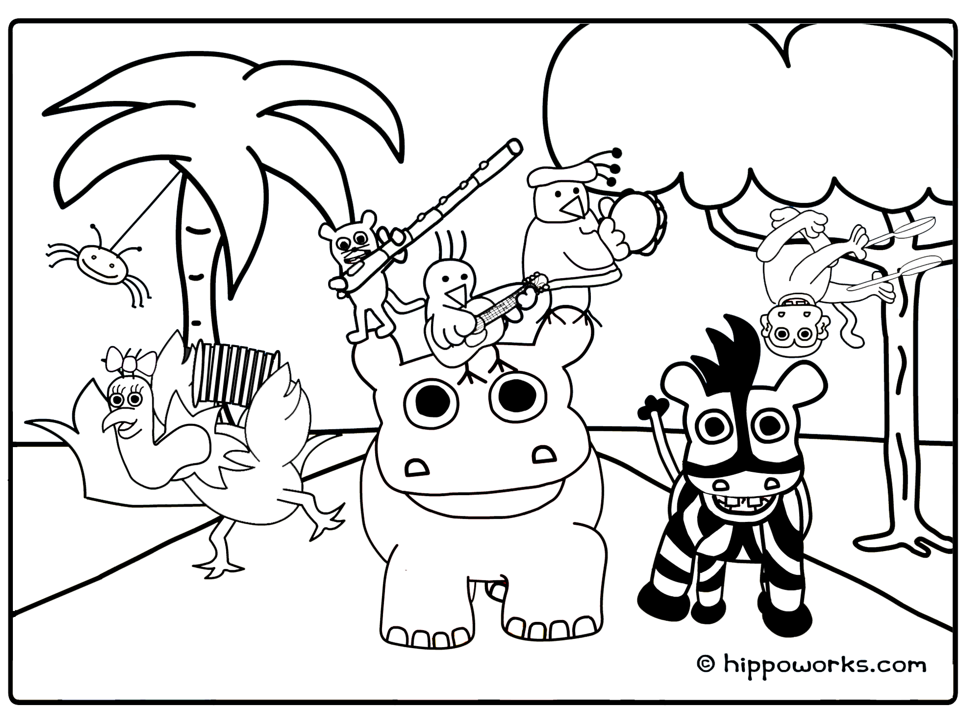 Jungle coloring pages to download and print for free