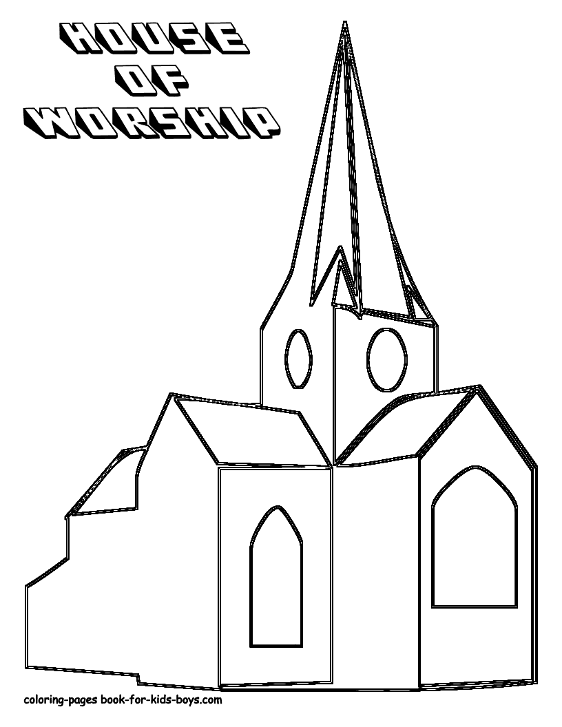 Church coloring pages to download and print for free
