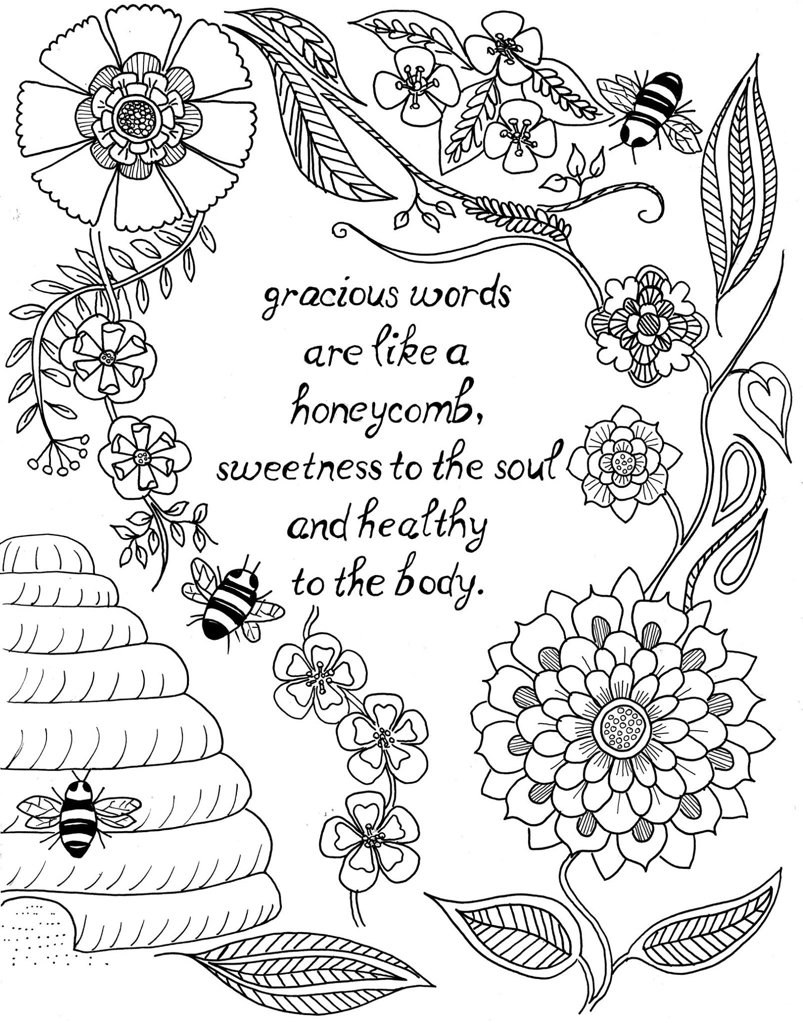 Inspirational coloring pages