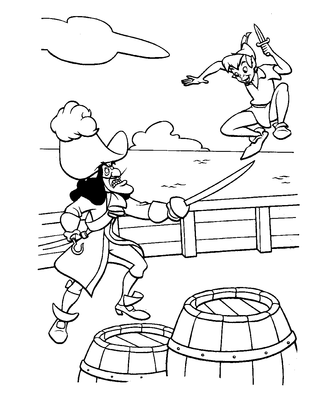 captain hook coloring pages to download and print for free