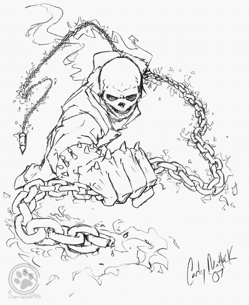 Ghost rider coloring pages to download and print for free