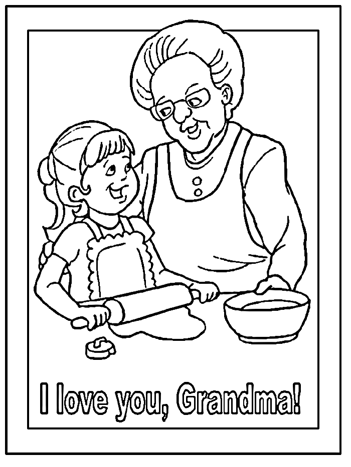 coloring grandma grandparents mothers printable activities baking colouring happy grandmother holiday sheets birthday disney cute para drawing dibujos abuelos colorear