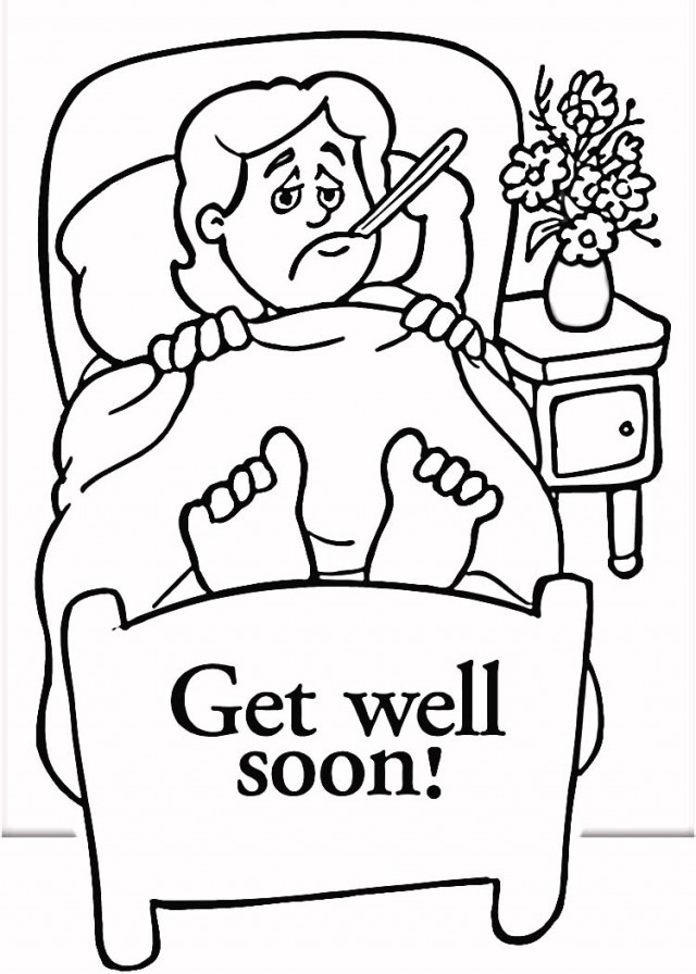 Get well soon coloring pages to download and print for free