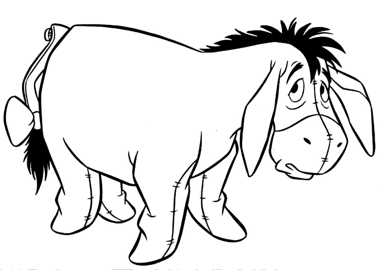 Donkey coloring pages to download and print for free