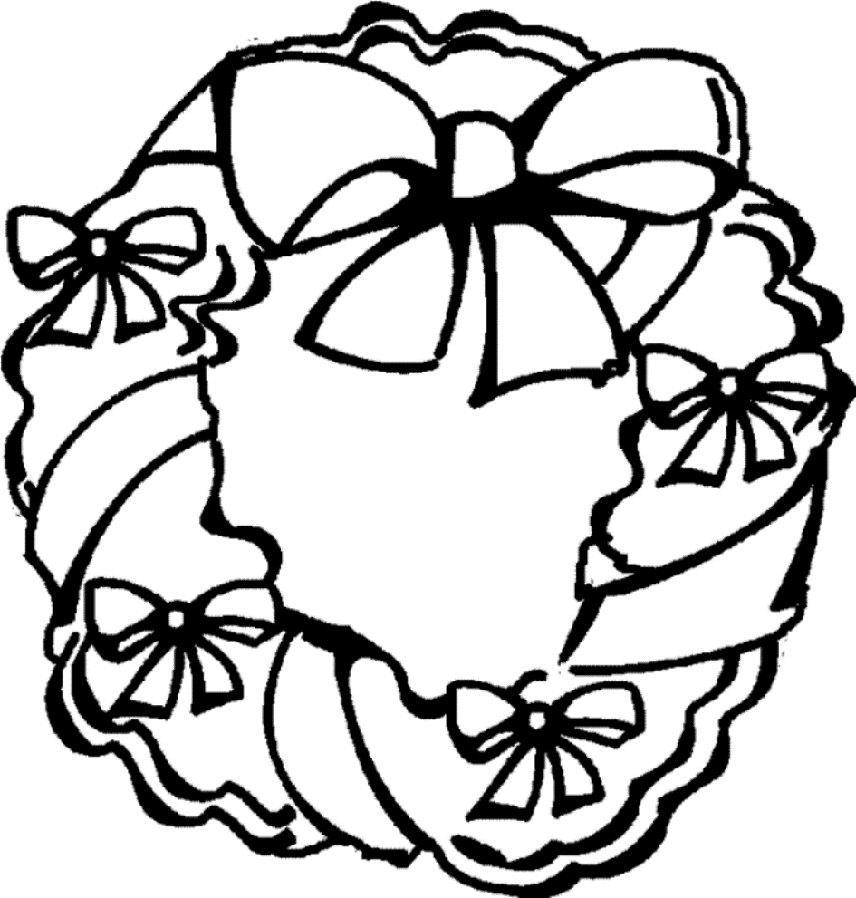 Wreath coloring page