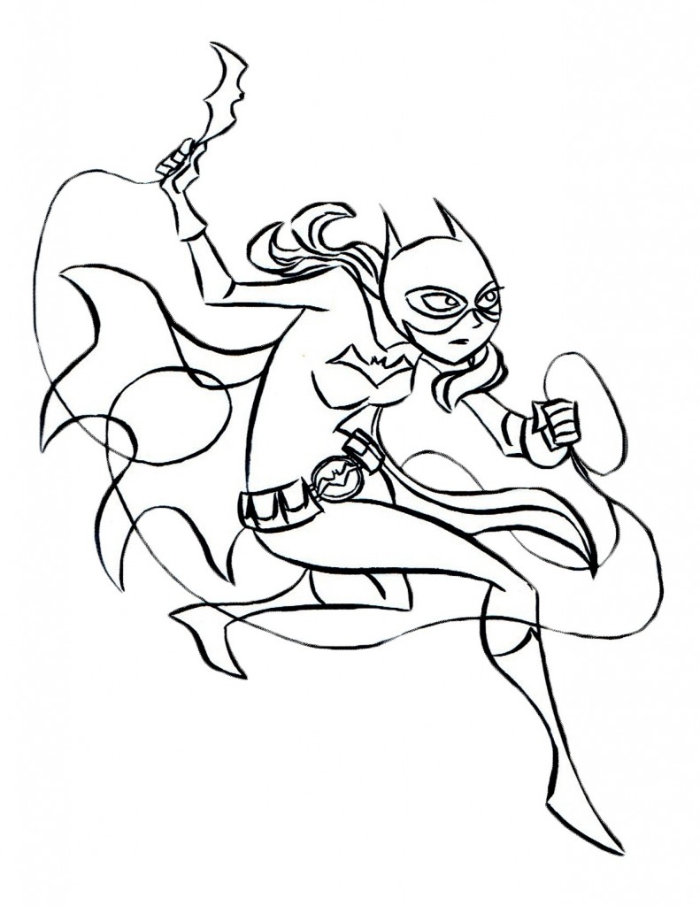 Batgirl coloring pages to download and print for free