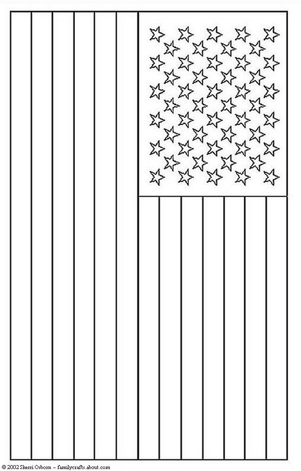 American flag coloring pages to download and print for free