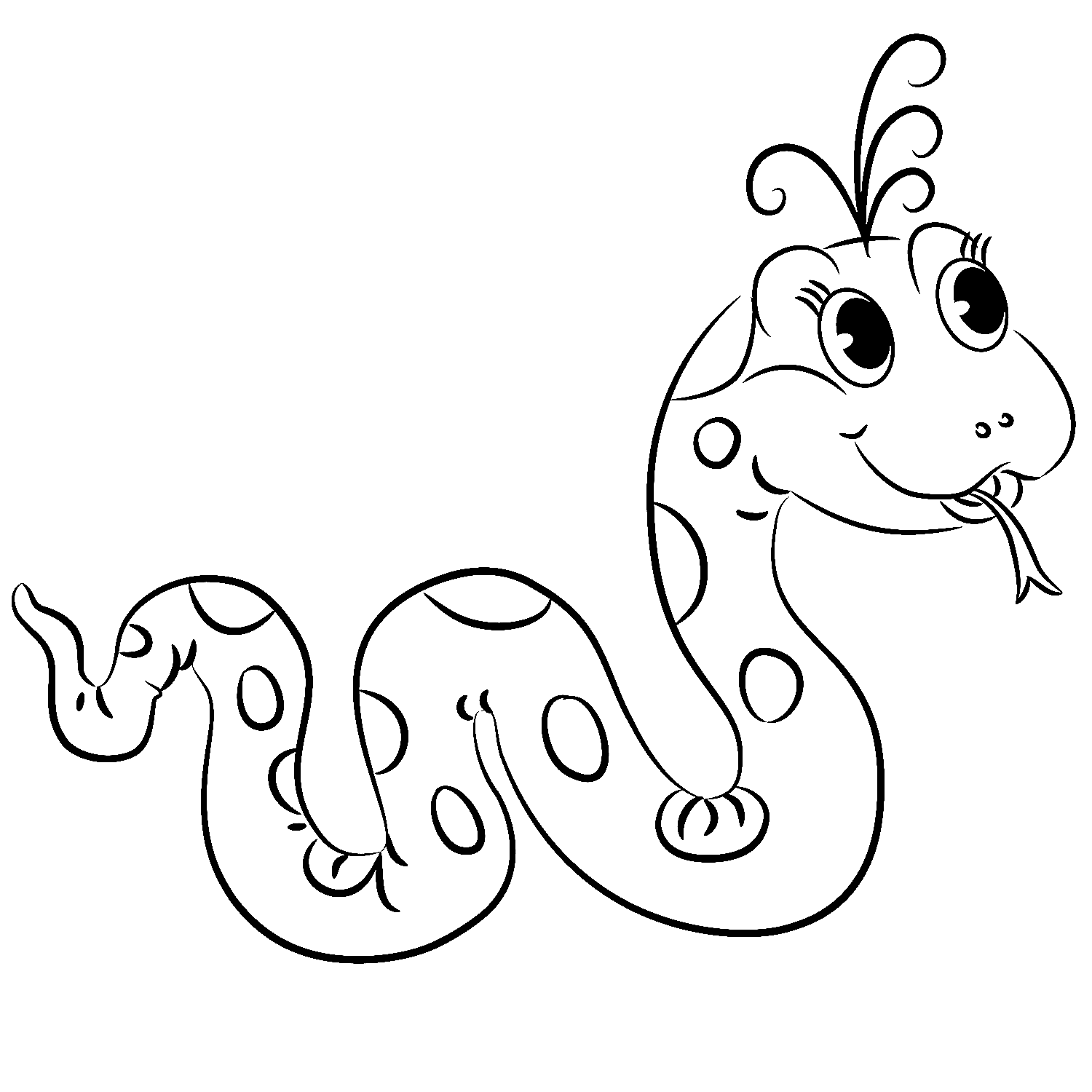 Snake coloring pages to download and print for free