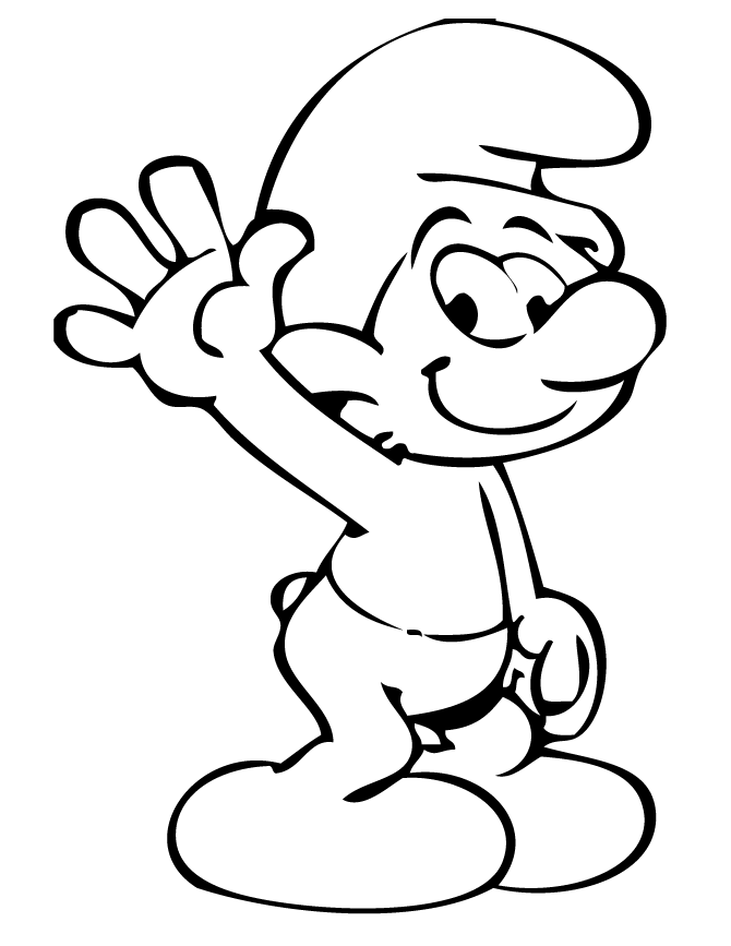 Smurf coloring pages to download and print for free