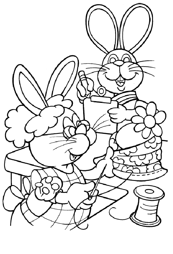 easter coloring spring