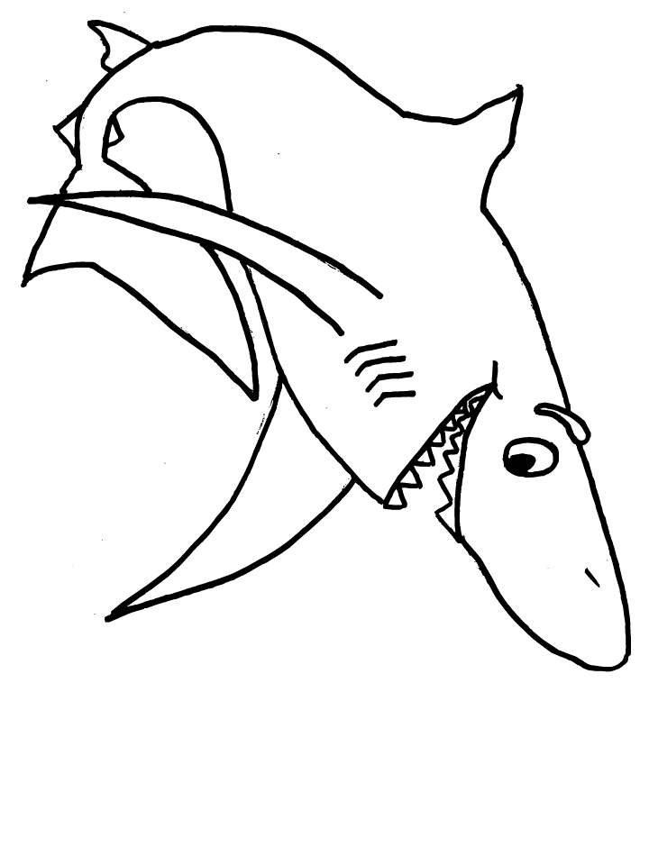 Shark coloring pages to download and print for free