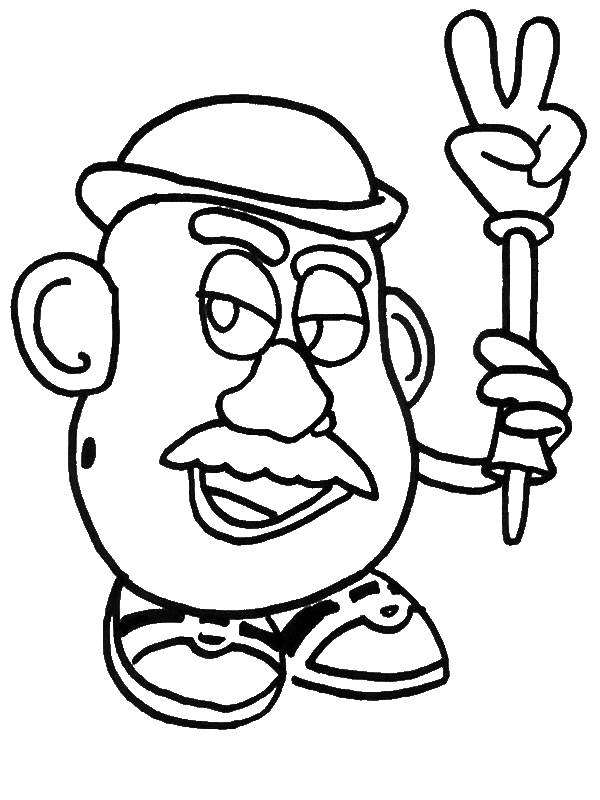 mr potato head einstein coloring page Kids-n-fun.com