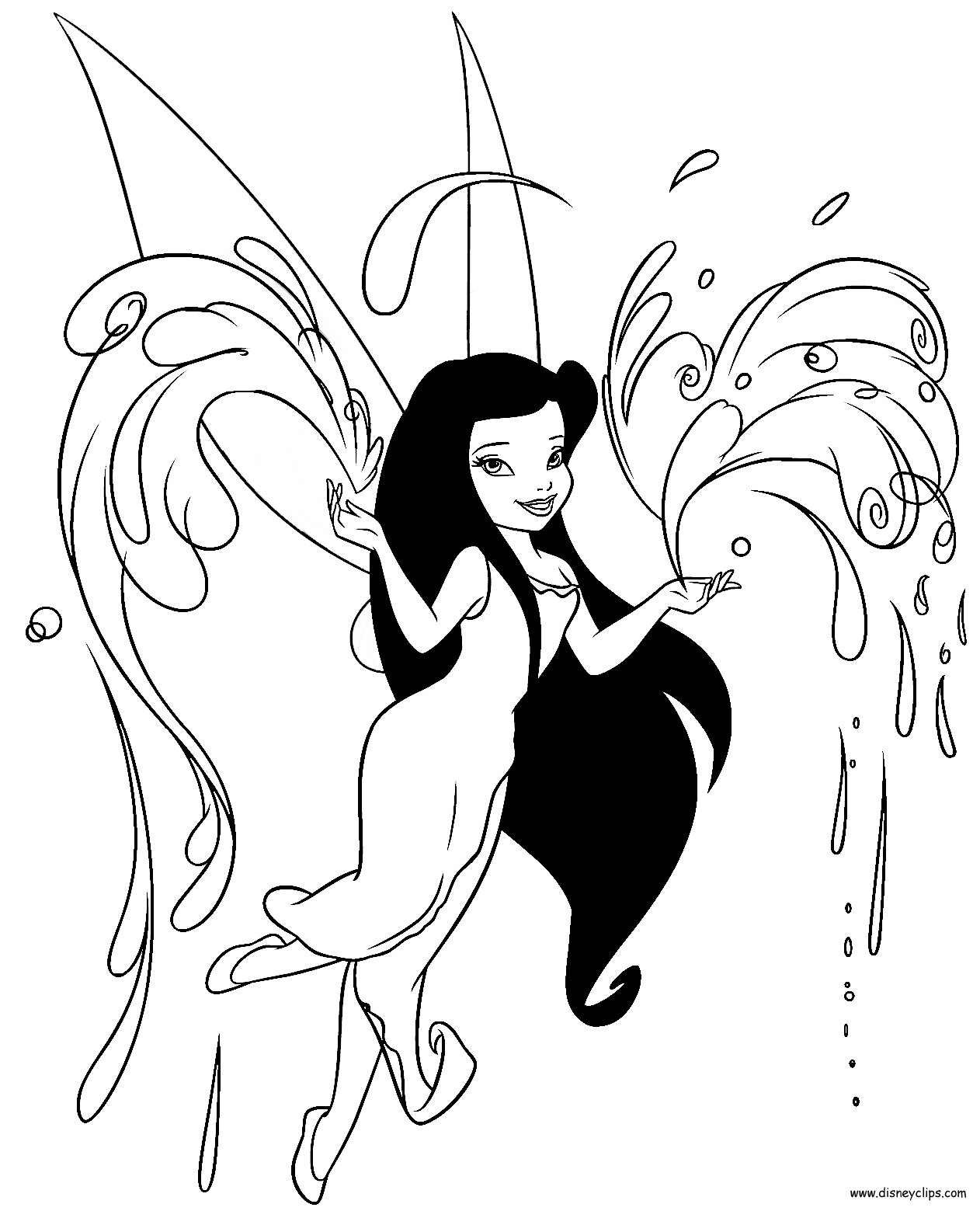 Disney Fairies Easy Fairy Coloring Pages : Free printable coloring