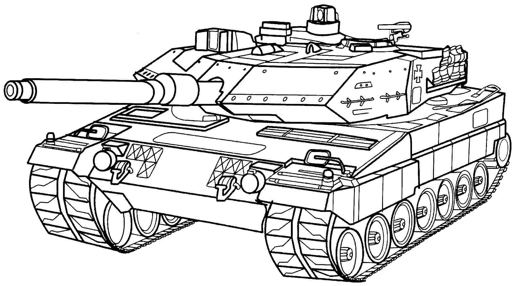 Coloring Sheet Motorcycle - Tank Coloring Pages To Download And Print