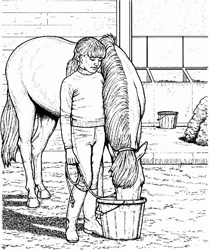 Realistic horse coloring pages to download and print for free