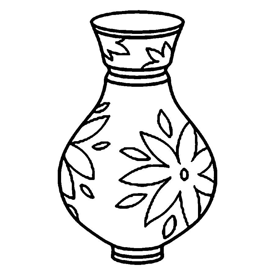 Vase coloring pages to download and print for free